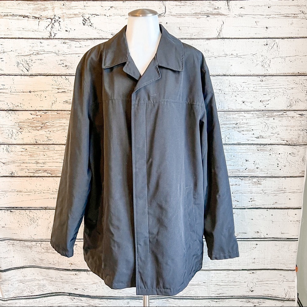 Mens black Reaction Kenneth Cole short trench coat